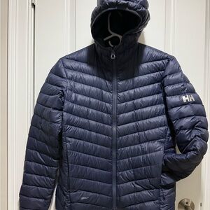 Helly Hansen NWOT Men's Dark Blue Hooded Puffer Jacket
